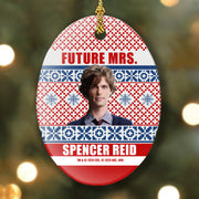 Criminal Minds Mrs. Spencer Reid Holiday Oval Ceramic Oranament | Official CBS Entertainment Store