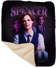 Criminal Minds Spencer Reid Heart Throb Sherpa Blanket
