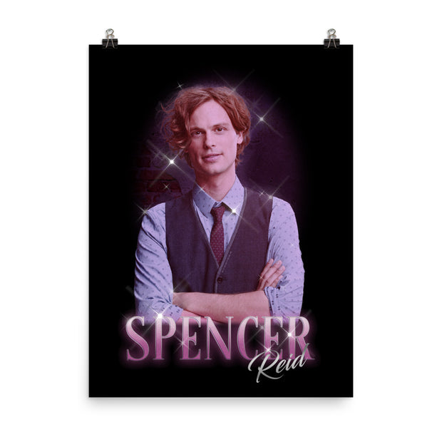 Criminal Minds Vintage Spencer Reid Premium Satin Poster