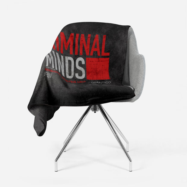 Criminal Minds Distressed BAU Quantico Velveteen Blanket | Official CBS Entertainment Store