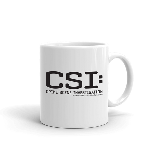 CSI: Crime Scene Investigation White Mug | Official CBS Entertainment Store