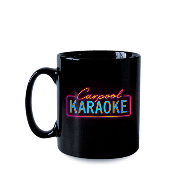 Carpool Karaoke Neon Logo 11 oz Black Mug | Official CBS Entertainment Store