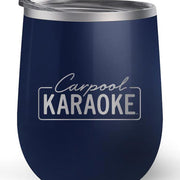 Carpool Karaoke Neon Logo 12 oz Stainless Steel Wine Tumbler | Official CBS Entertainment Store