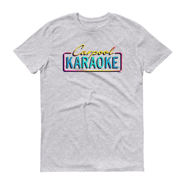 Carpool Karaoke Neon Logo Adult Short Sleeve T-Shirt