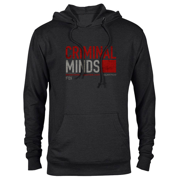 Criminal Minds Distressed BAU Quantico Lightweight Hooded Sweatshirt
