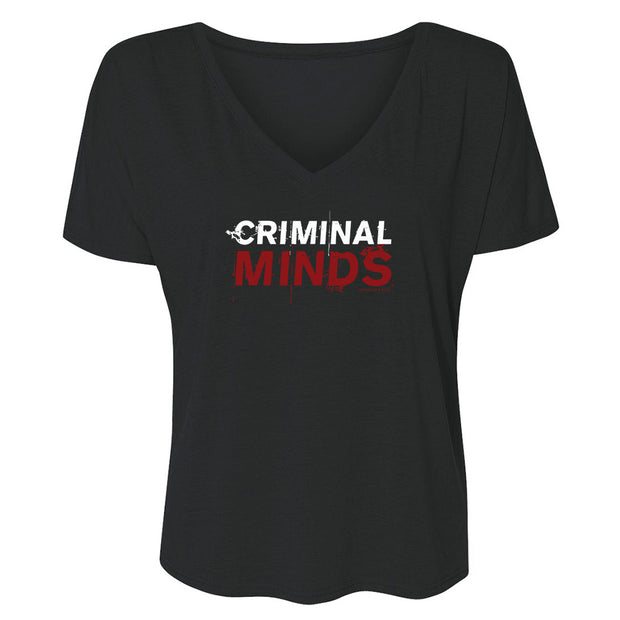 Criminal Minds Logo Women's Relaxed V-Neck T-Shirt