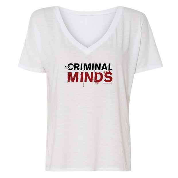 Criminal Minds Logo Women's Relaxed V-Neck T-Shirt | Official CBS Entertainment Store