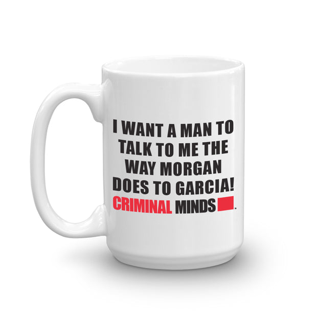 Criminal Minds Morgan and Garcia White Mug | Official CBS Entertainment Store