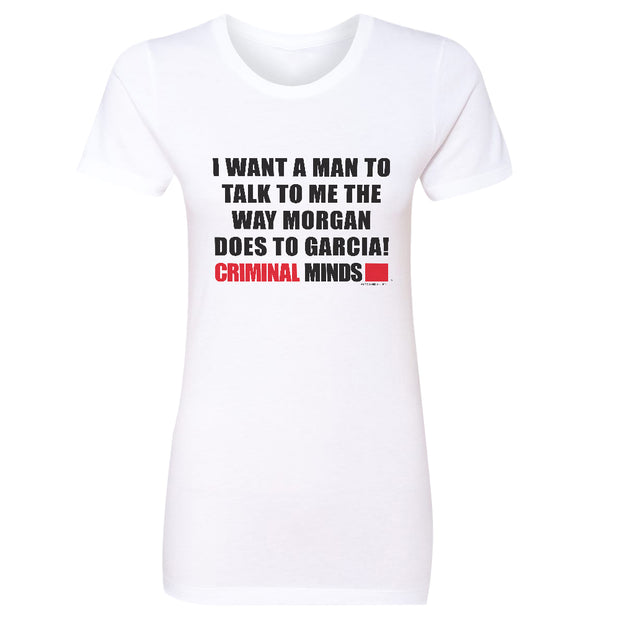 Criminal Minds Morgan and Garcia Women's Short Sleeve T-Shirt | Official CBS Entertainment Store
