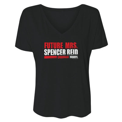 Criminal Minds Future Mrs. Spencer Reid Women's Slouchy V-Neck T-Shirt | Official CBS Entertainment Store