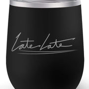 The Late Late Show with James Corden Late Late 12 oz Stainless Steel Wine Tumbler with Straw | Official CBS Entertainment Store