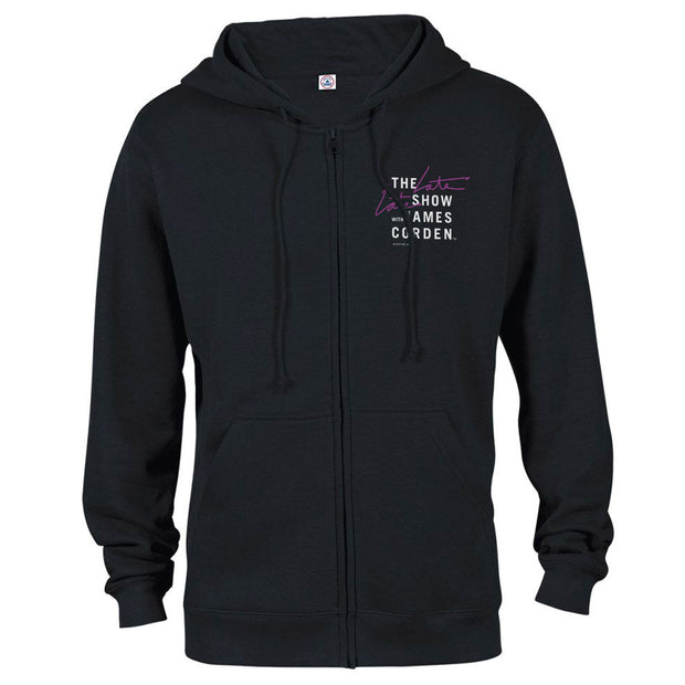 The Late Late Show with James Corden Logo Zip Up Hooded Sweatshirt | Official CBS Entertainment Store