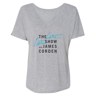 The Late Late Show with James Corden Logo Women's Relaxed V-Neck T-Shirt