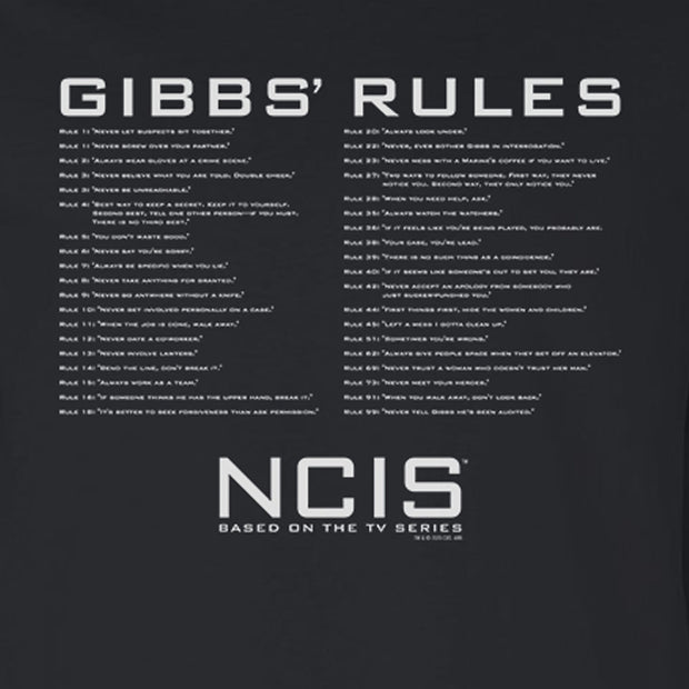 NCIS Gibbs Rules Adult Long Sleeve T-Shirt | Official CBS Entertainment Store