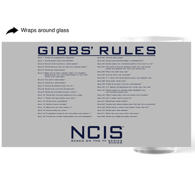 NCIS Gibbs Rules 17 oz Pint Glass | Official CBS Entertainment Store