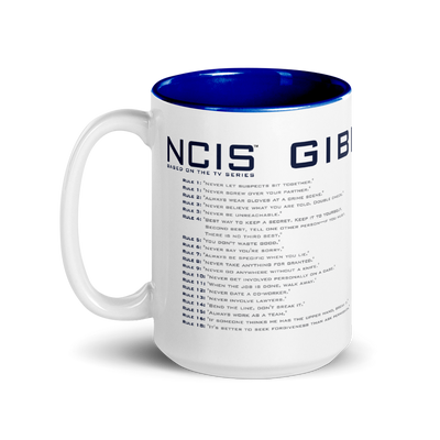 NCIS GIbbs Rules Two-Tone Mug | Official CBS Entertainment Store