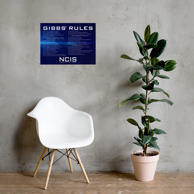 NCIS Gibbs Rules Poster - 18" x 24" | Official CBS Entertainment Store