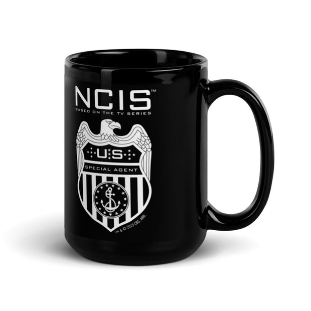 NCIS Special Agent Badge 15 oz Black Mug