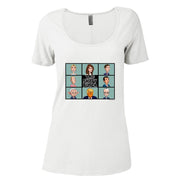 Our Cartoon President Shady Bunch Women's Relaxed Scoop Neck T-Shirt