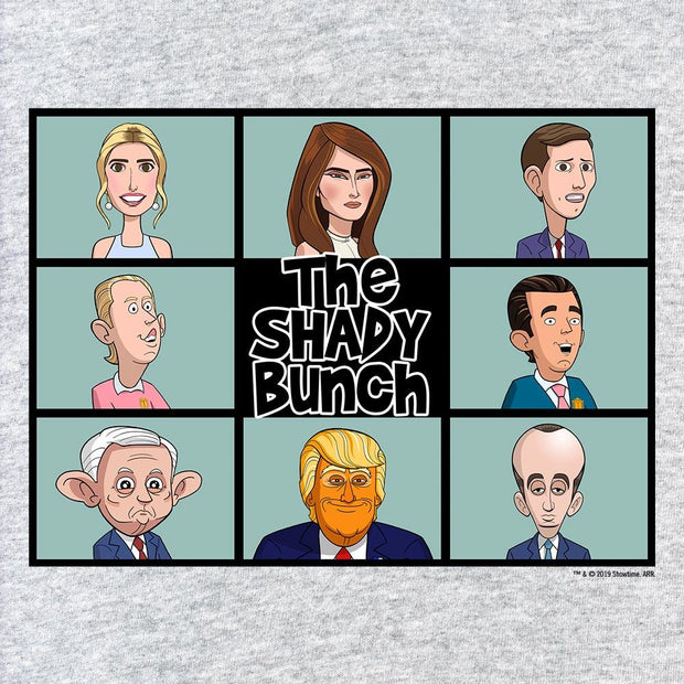 Our Cartoon President Shady Bunch Adult Short Sleeve T-Shirt