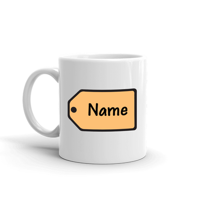 The Price is Right Personalized Name Tag White Mug