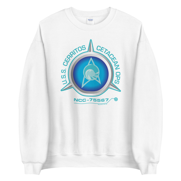 Star Trek: Lower Decks Cetacean Ops Delta Large Logo  Fleece Crewneck Sweatshirt