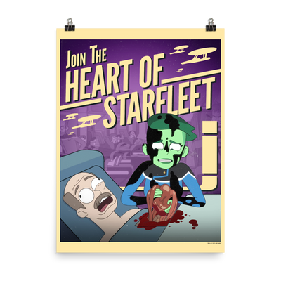 Star Trek: Lower Decks Heart of Starfleet Recruiting Premium Satin Poster | Official CBS Entertainment Store