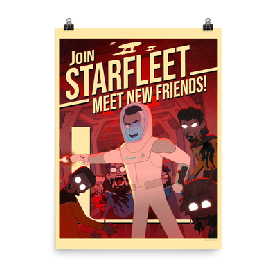 Star Trek: Lower Decks New Friends Recruiting Premium Satin Poster | Official CBS Entertainment Store
