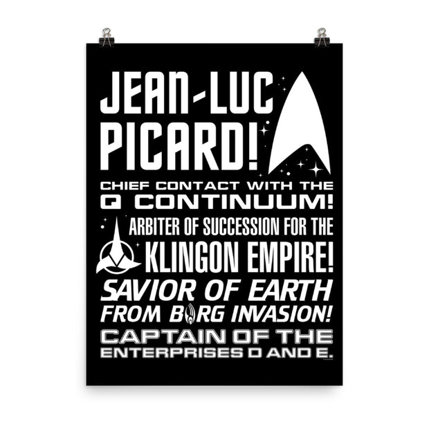 Star Trek: Picard Tribute Satin Poster