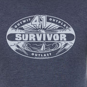 Survivor Season 41 One Color Logo Men's Tri-Blend T-Shirt