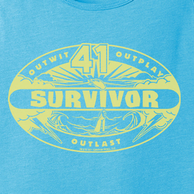 Survivor Season 41 One Color Logo Adult Tank Top