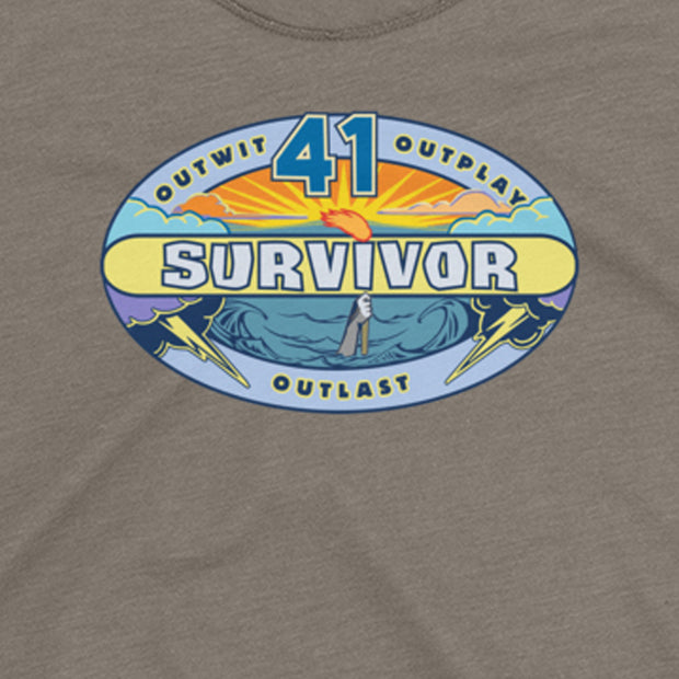 Survivor Season 41 Logo Women's Tri-Blend Racerback Tank Top
