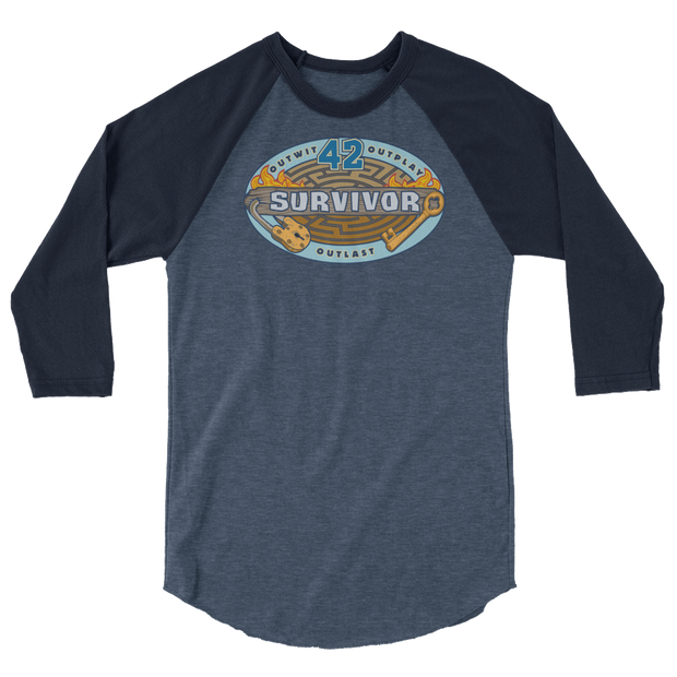 Survivor Season 42 Logo Unisex 3/4 Sleeve Raglan Shirt