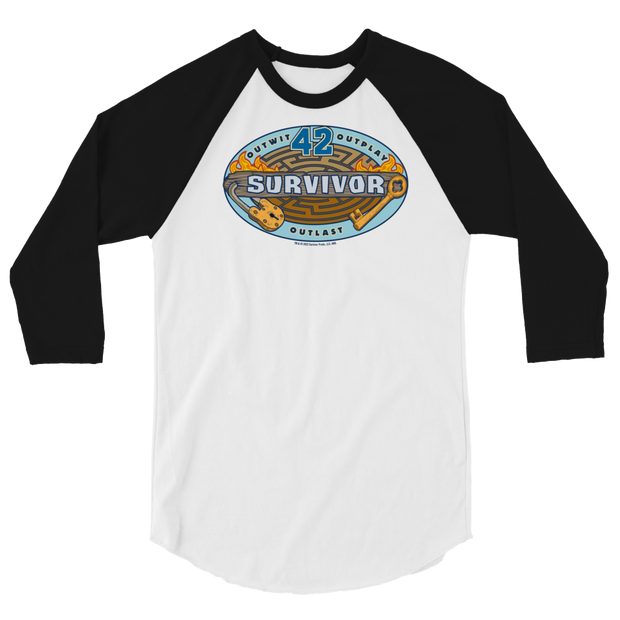 Survivor Season 42 Logo Unisex 3/4 Sleeve Raglan Shirt