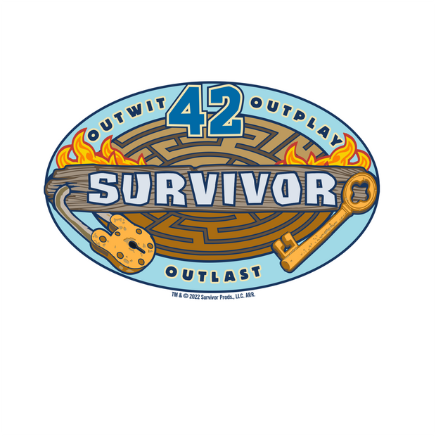Survivor Season 42 Logo 20 oz Screw Top Water Bottle with Straw
