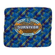 Survivor Season 42 Tribal Print Sherpa Blanket | Official CBS Entertainment Store