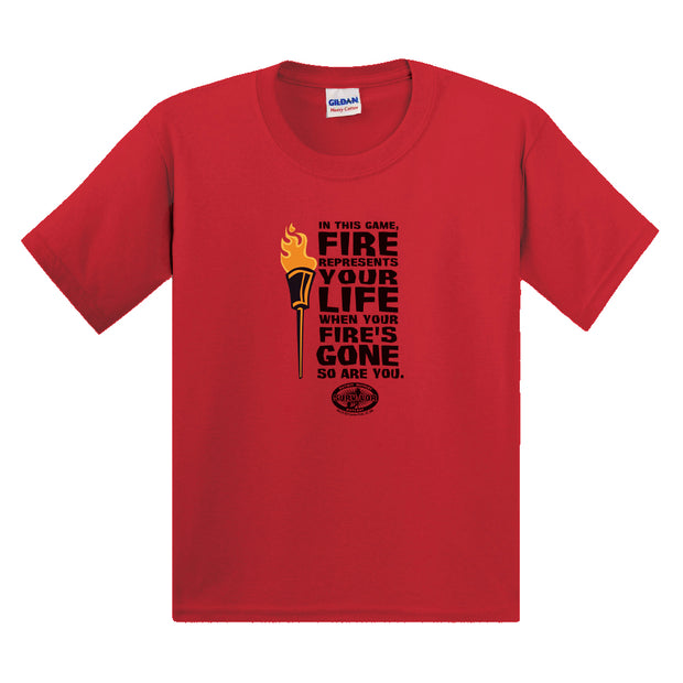 Survivor Fire Represents Life Kids Short Sleeve T-Shirt