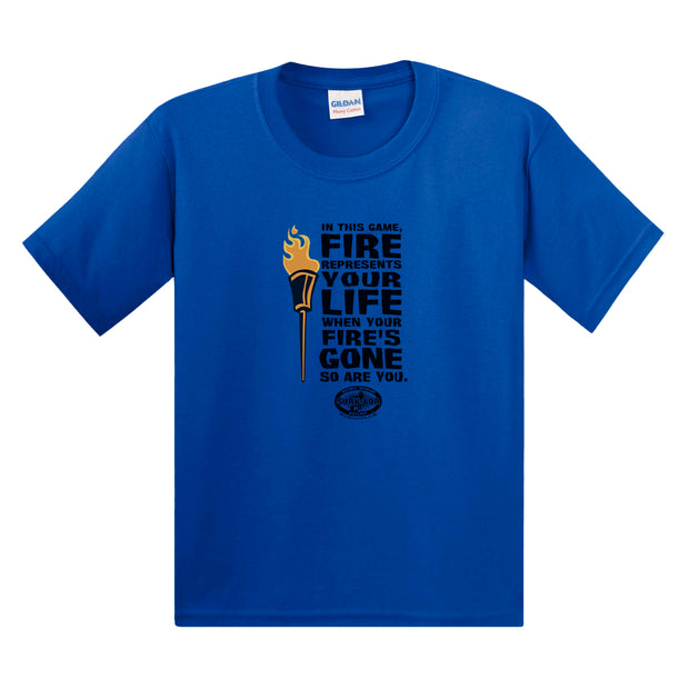 Survivor Fire Represents Life Kids Short Sleeve T-Shirt