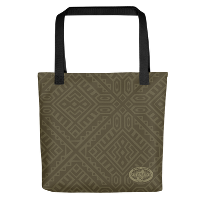 Survivor Green Tribal All Over Print Premium Tote Bag