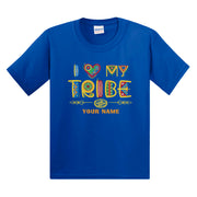 Survivor I Love My Tribe Mashup Personalized Kid's Short Sleeve T-Shirt