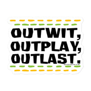 Survivor Outwit, Outplay, Outlast Lines Die Cut Sticker