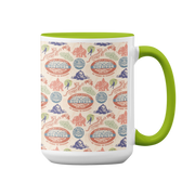 Survivor 20 Years 40 Seasons All Over Color Logo Pattern Two-Tone Mug | Official CBS Entertainment Store