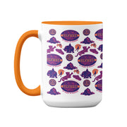 Survivor 20 Years 40 Seasons All Over Purple Logo Pattern Two-Tone Mug | Official CBS Entertainment Store