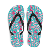 Survivor 20 Years 40 Seasons All Over Tribal Pattern Adult Flip Flops | Official CBS Entertainment Store