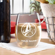 Star Trek: Discovery Starfleet Command Personalized Stemless Wine Glass | Official CBS Entertainment Store
