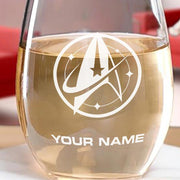 Star Trek: Discovery Starfleet Command Personalized Stemless Wine Glass | Official CBS Entertainment Store