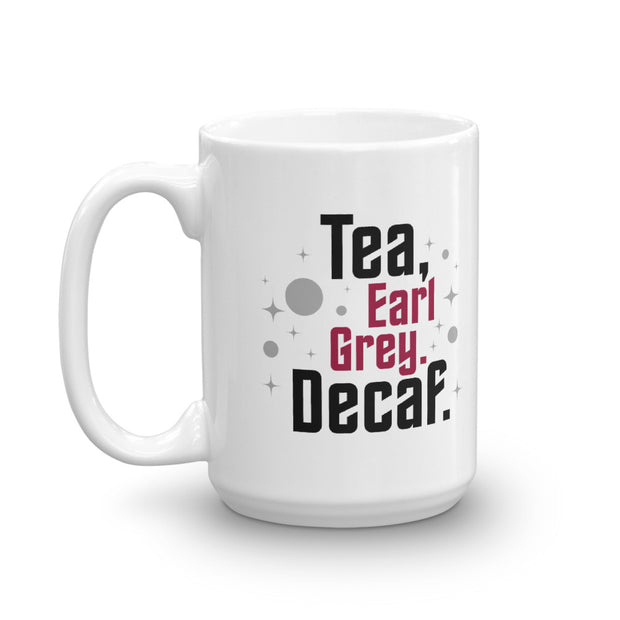 Star Trek: Picard Earl Grey Decaf White Mug | Official CBS Entertainment Store