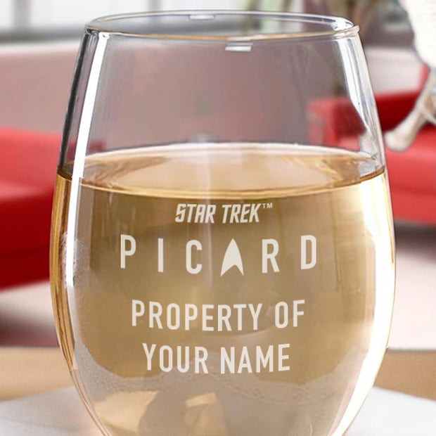 Star Trek: Picard Property Of Personalized Stemless Wine Glass | Official CBS Entertainment Store