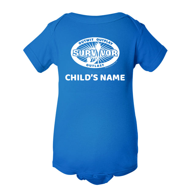 Survivor Outwit, Outplay, Outlast Personalized Baby Bodysuit | Official CBS Entertainment Store