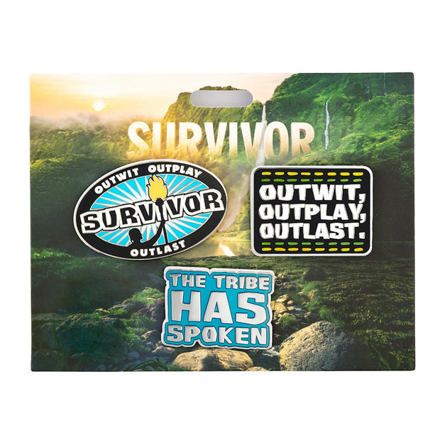 Survivor 3 Piece Enamel Pin Set | Official CBS Entertainment Store